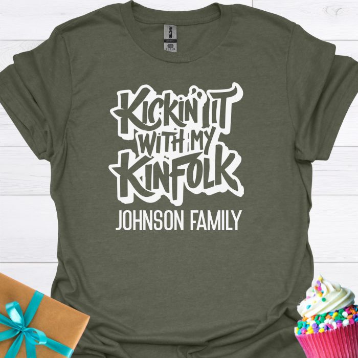 Kickin' It with My Kinfolk Personalized T-shirt