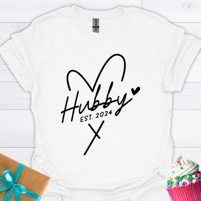 Hubby Est. 2024 T-shirt