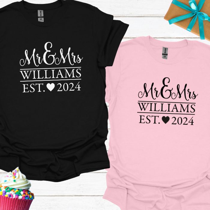 Mr & Mrs Personalized T-shirt Bundle
