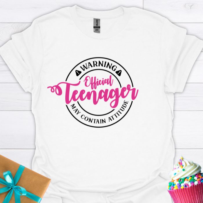Warning Official Teenager T-shirt