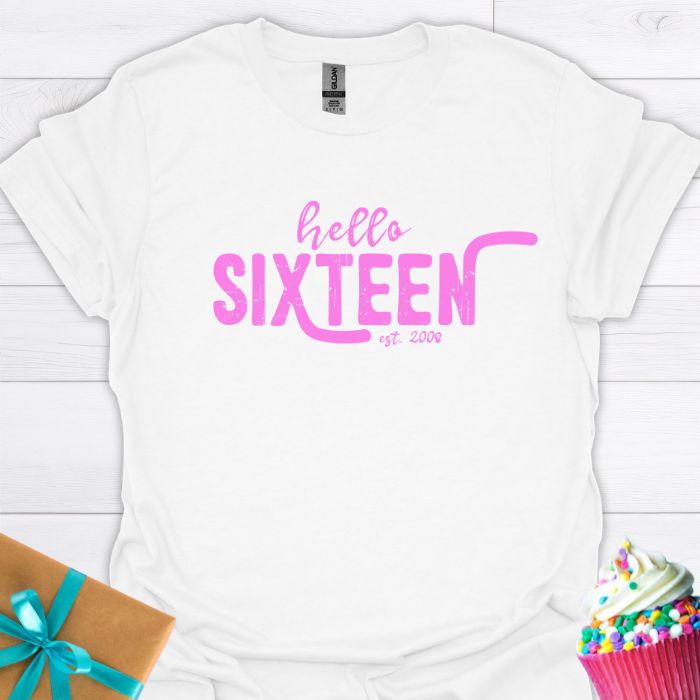 Hello Sixteen Est 2008 T-shirt
