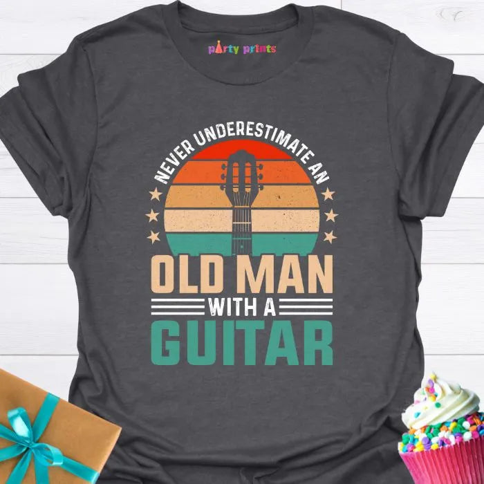 Never Underestimate an Old Man With a Guitar T-Shirt