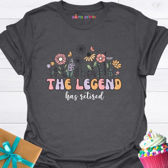 The Legend Has Retired Wildflowers T-Shirt