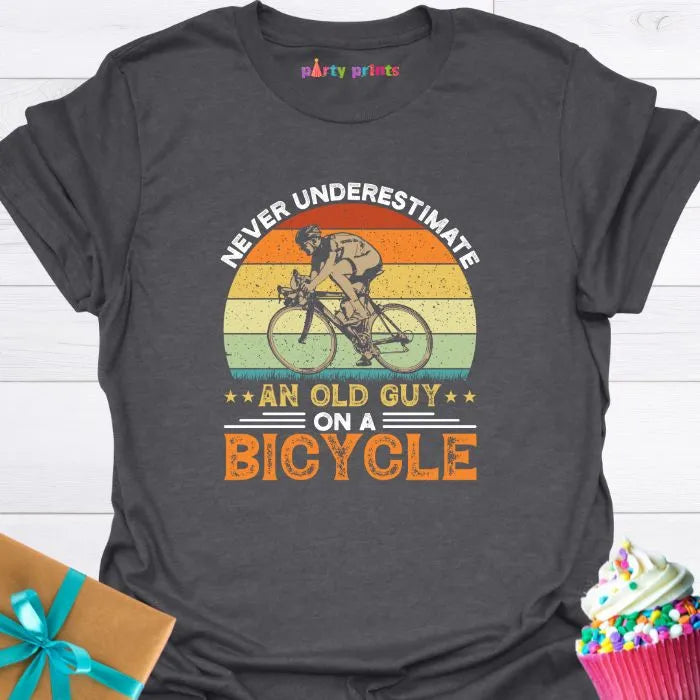 Never Underestimate an Old Guy on a Bicycle T-Shirt