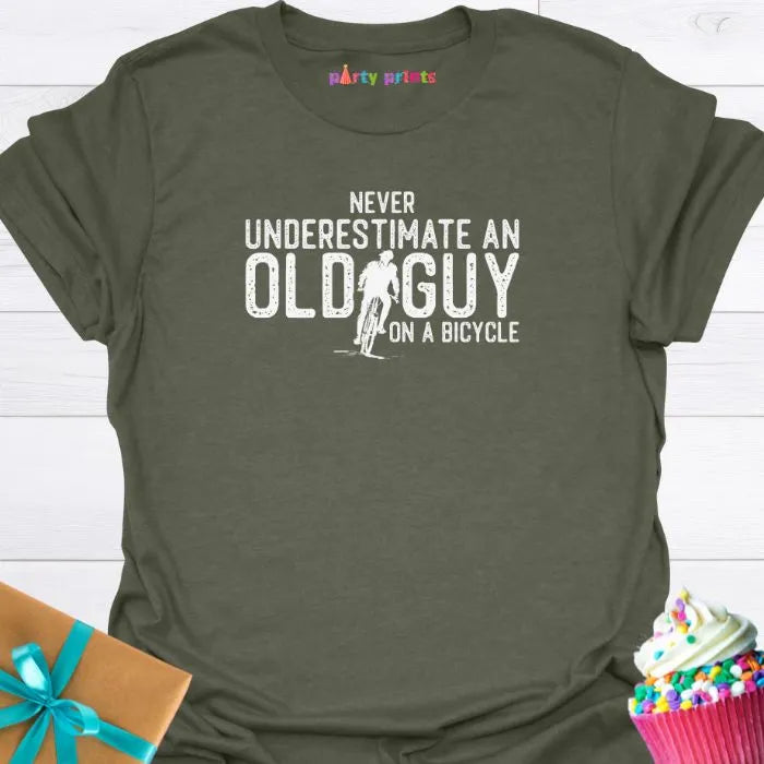 Never Underestimate an Old Guy on a Bicycle T-Shirt