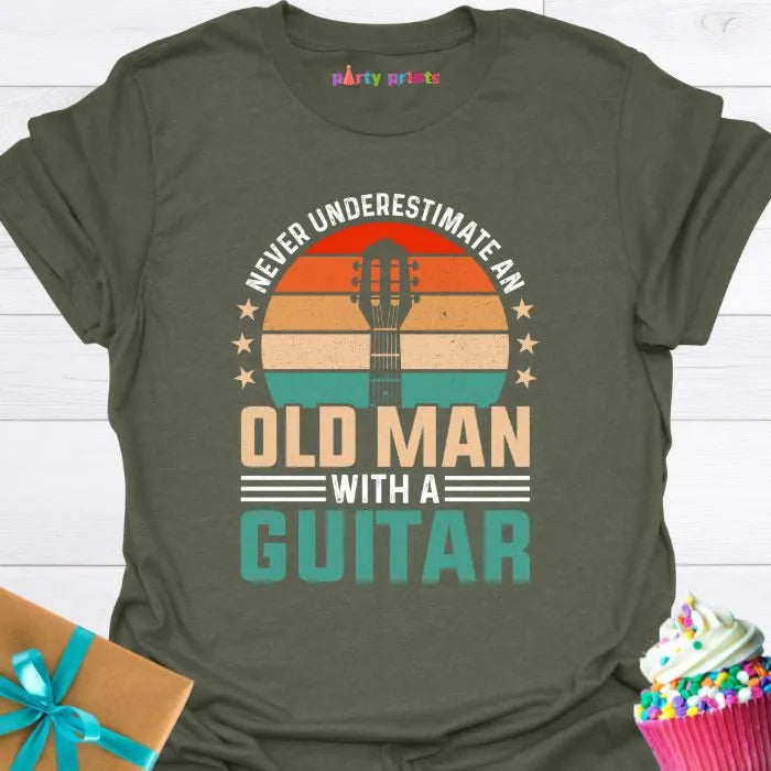 Never Underestimate an Old Man With a Guitar T-Shirt
