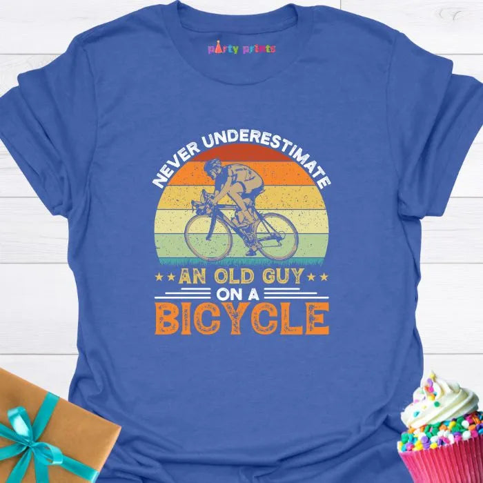 Never Underestimate an Old Guy on a Bicycle T-Shirt