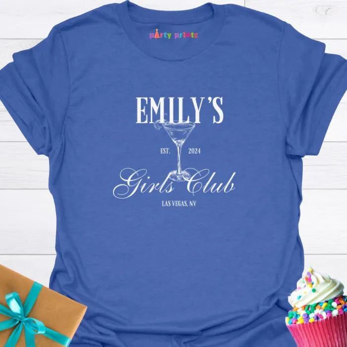 Girl's Club Bachelorette Personalized T-Shirt