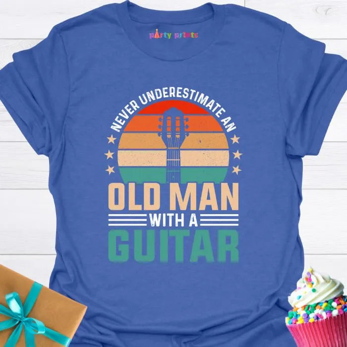 Never Underestimate an Old Man With a Guitar T-Shirt