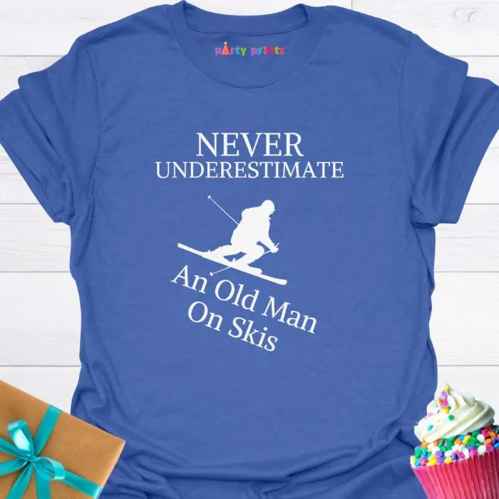 Never Underestimate an Old Man on Skis T-Shirt
