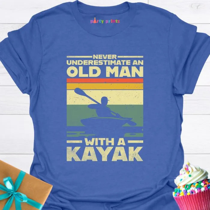 Never Underestimate an Old Man With a Kayak T-Shirt