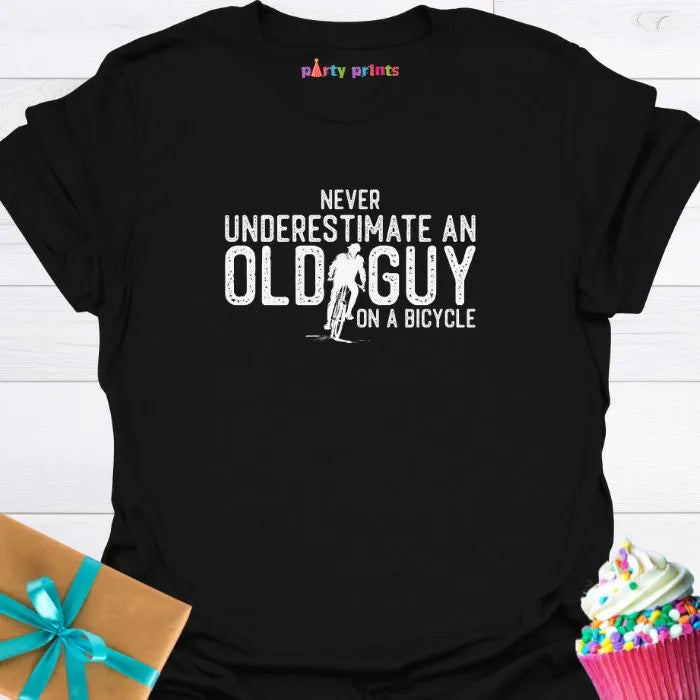 Never Underestimate an Old Guy on a Bicycle T-Shirt