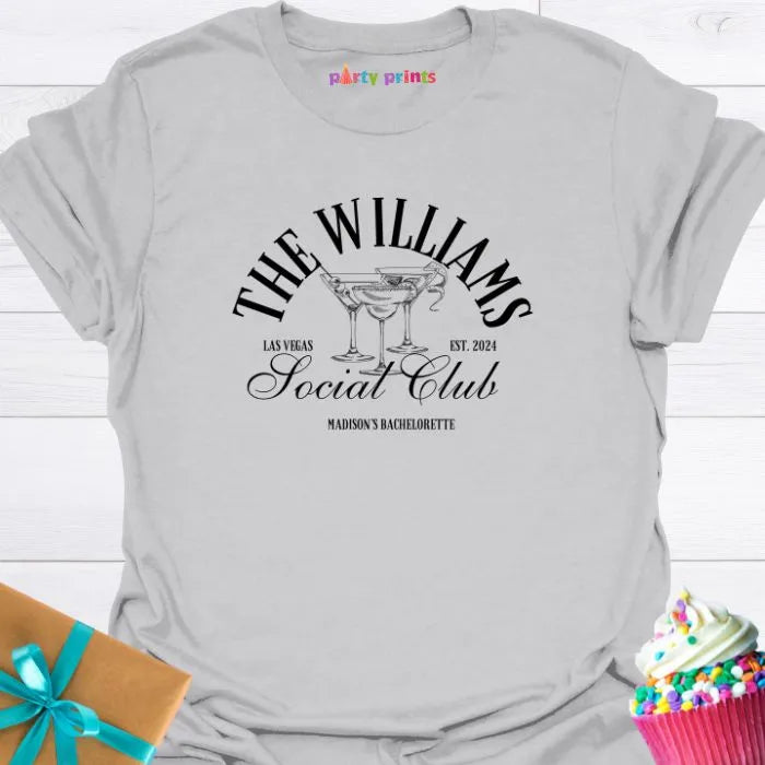 Social Club Bachelorette Personalized T-Shirt