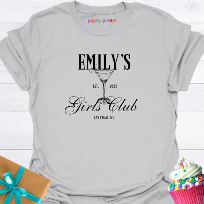 Girl's Club Bachelorette Personalized T-Shirt
