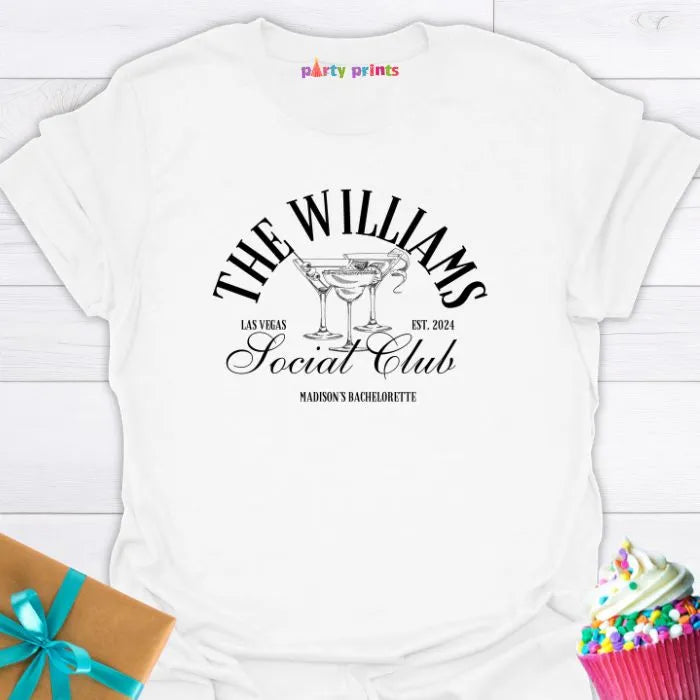 Social Club Bachelorette Personalized T-Shirt