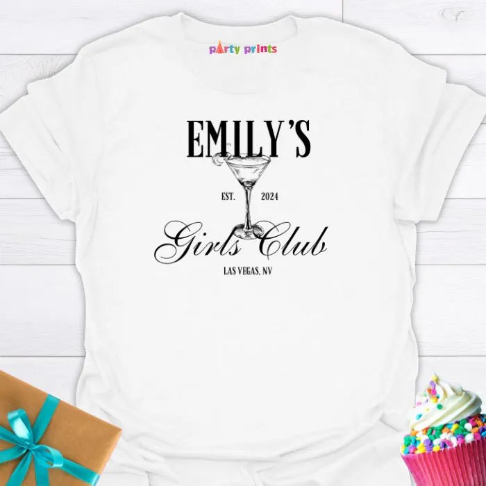 Girl's Club Bachelorette Personalized T-Shirt