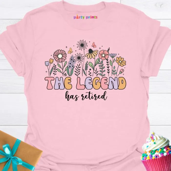 The Legend Has Retired Wildflowers T-Shirt