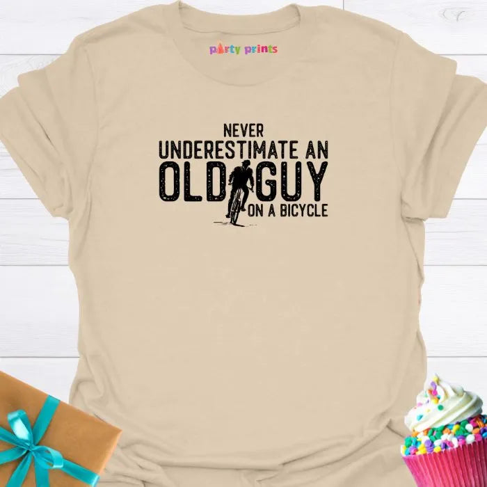 Never Underestimate an Old Guy on a Bicycle T-Shirt