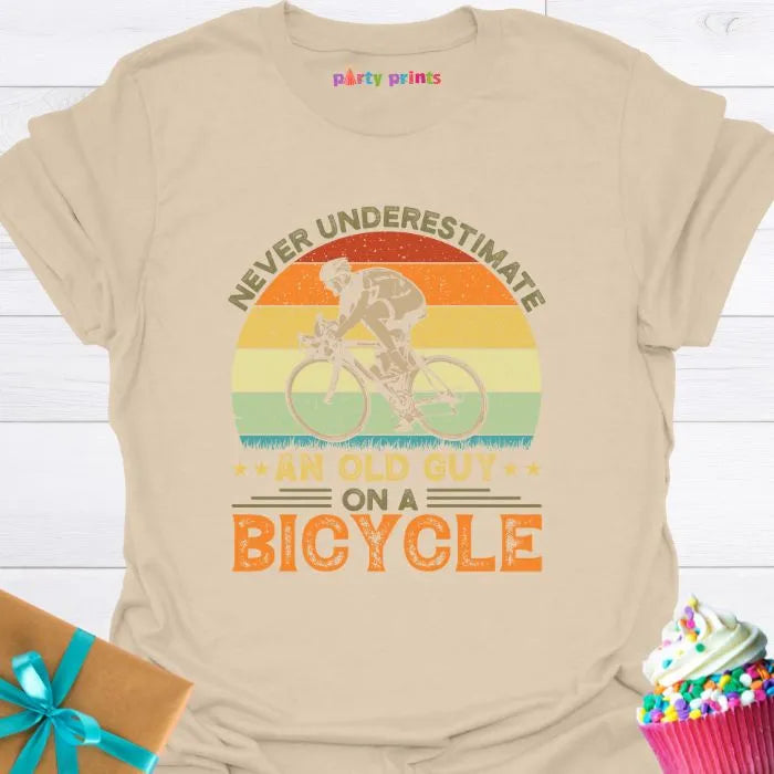 Never Underestimate an Old Guy on a Bicycle T-Shirt