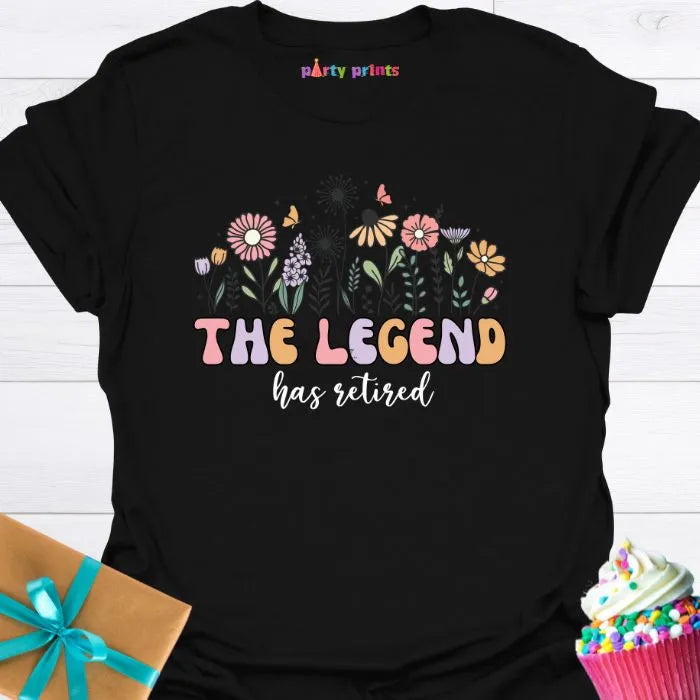 The Legend Has Retired Wildflowers T-Shirt
