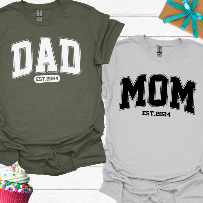 Mom & Dad Est 2024 T-shirt Bundle
