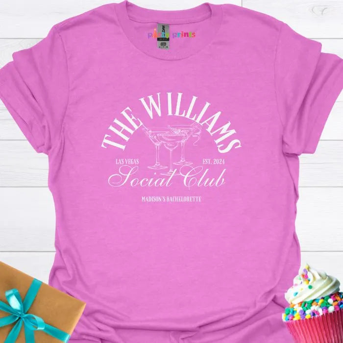 Social Club Bachelorette Personalized T-Shirt