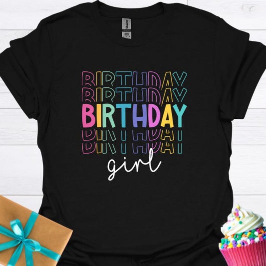 Birthday Girl Rainbow T-shirt