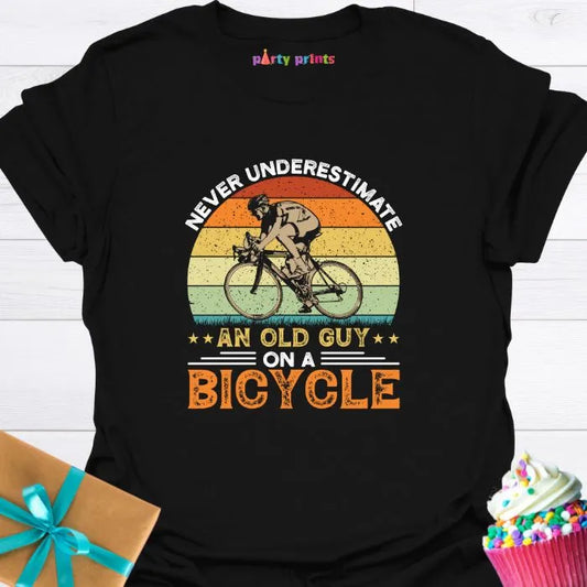 Never Underestimate an Old Guy on a Bicycle T-Shirt