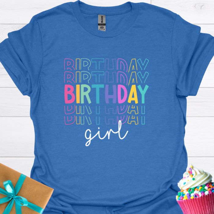 Birthday Girl Rainbow T-shirt