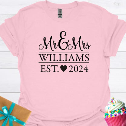 Mr & Mrs. Personalized T-shirt