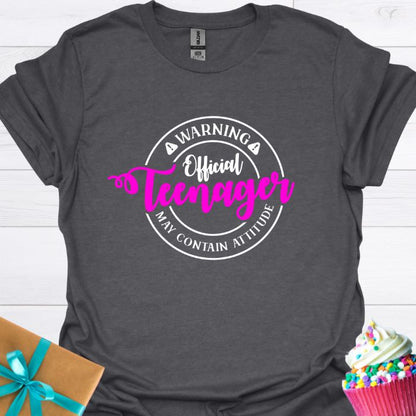 Warning Official Teenager T-shirt