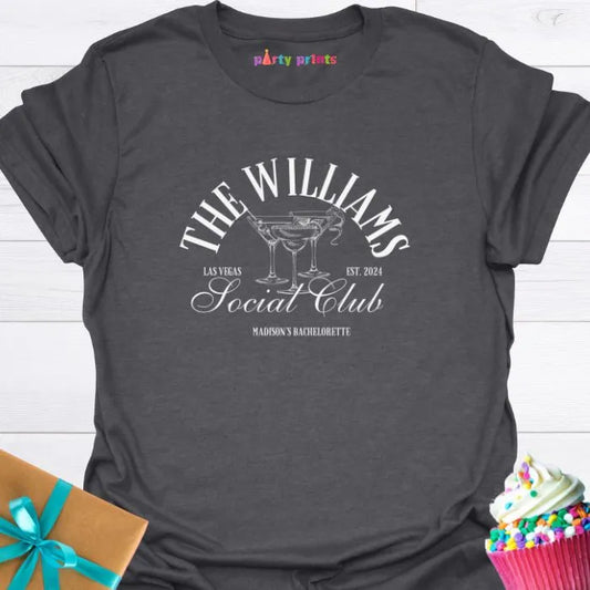 Social Club Bachelorette Personalized T-Shirt