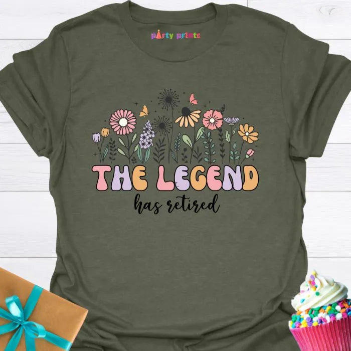 The Legend Has Retired Wildflowers T-Shirt