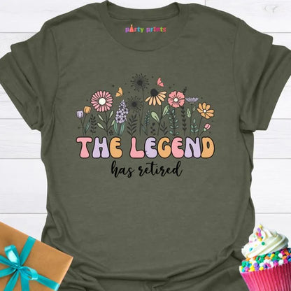The Legend Has Retired Wildflowers T-Shirt