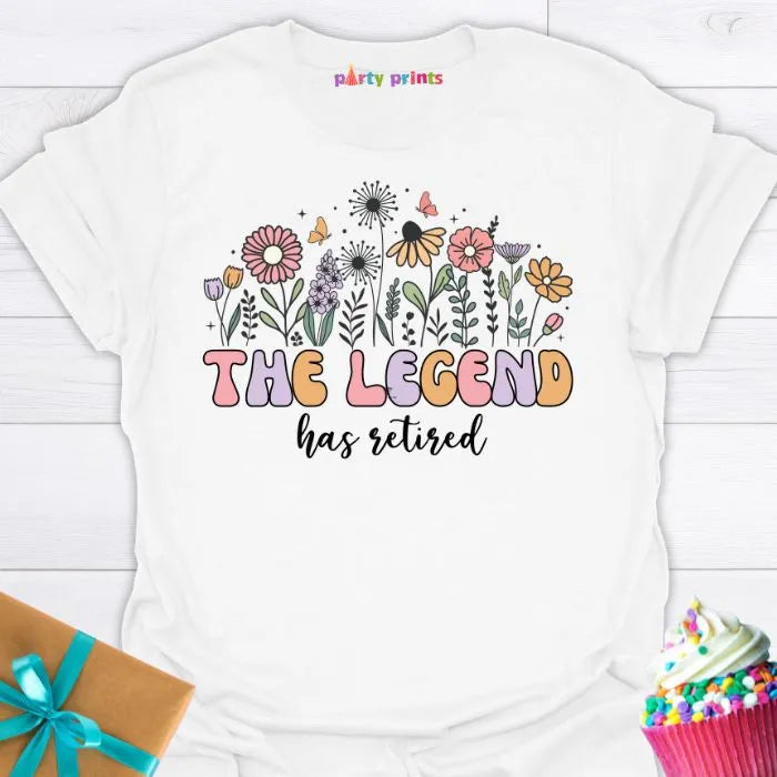 The Legend Has Retired Wildflowers T-Shirt