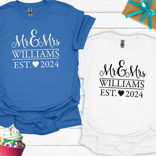 Mr & Mrs Personalized T-shirt Bundle