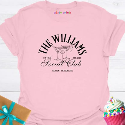 Social Club Bachelorette Personalized T-Shirt